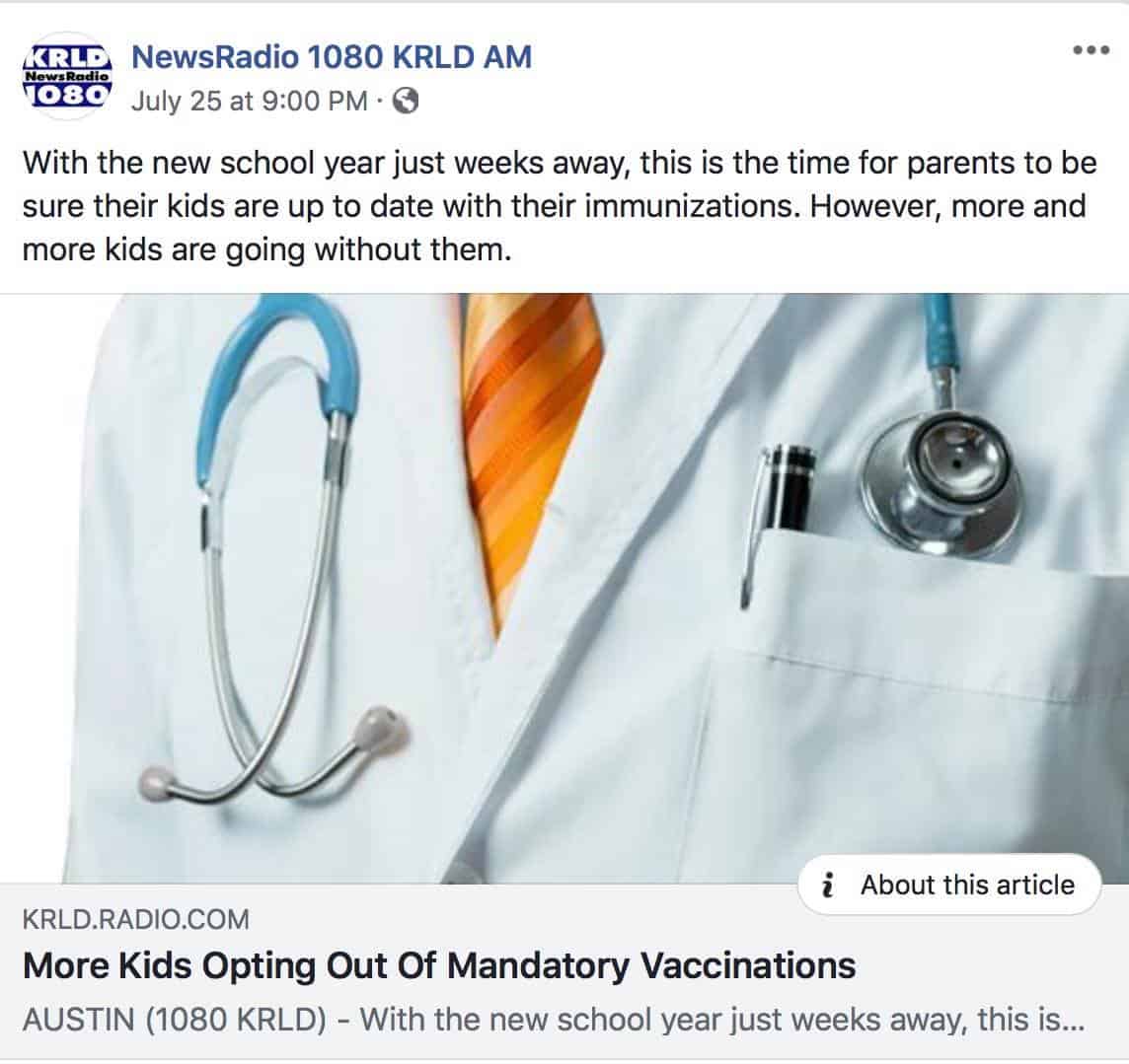 KRLD Radio Interview with TFVC Executive Director Jackie Schlegel