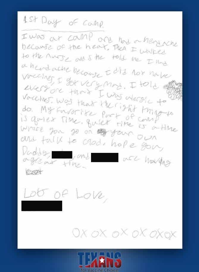 TFVC Member’s Child Bullied by Nurse at Summer Camp