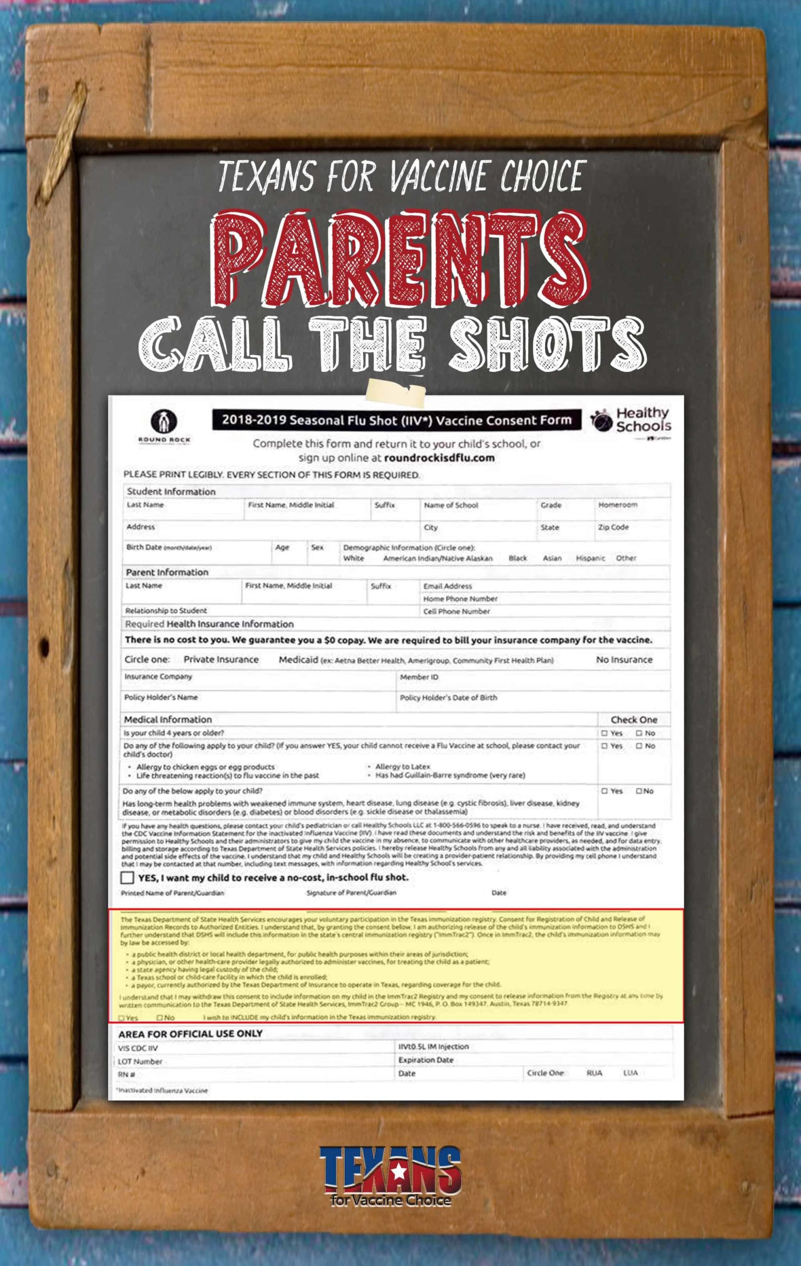 ImmTrac on Your School Flu Shot Consent Form