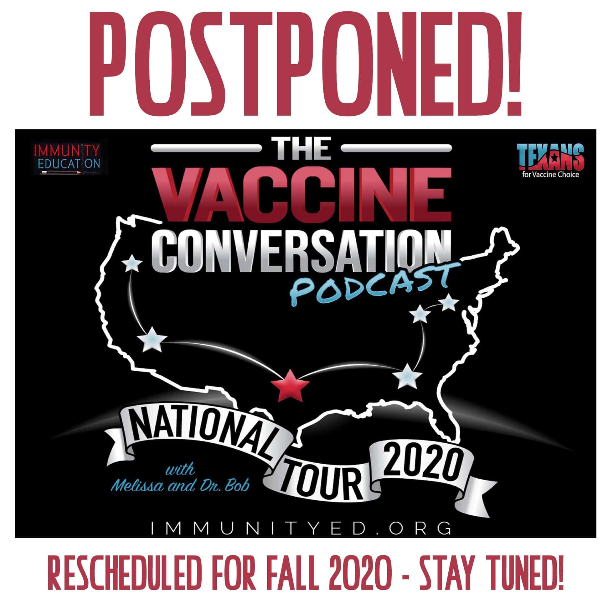 POSTPONED: TFVC Hosts The Vaccine Conversation with Melissa Floyd and Dr. Bob Sears!
