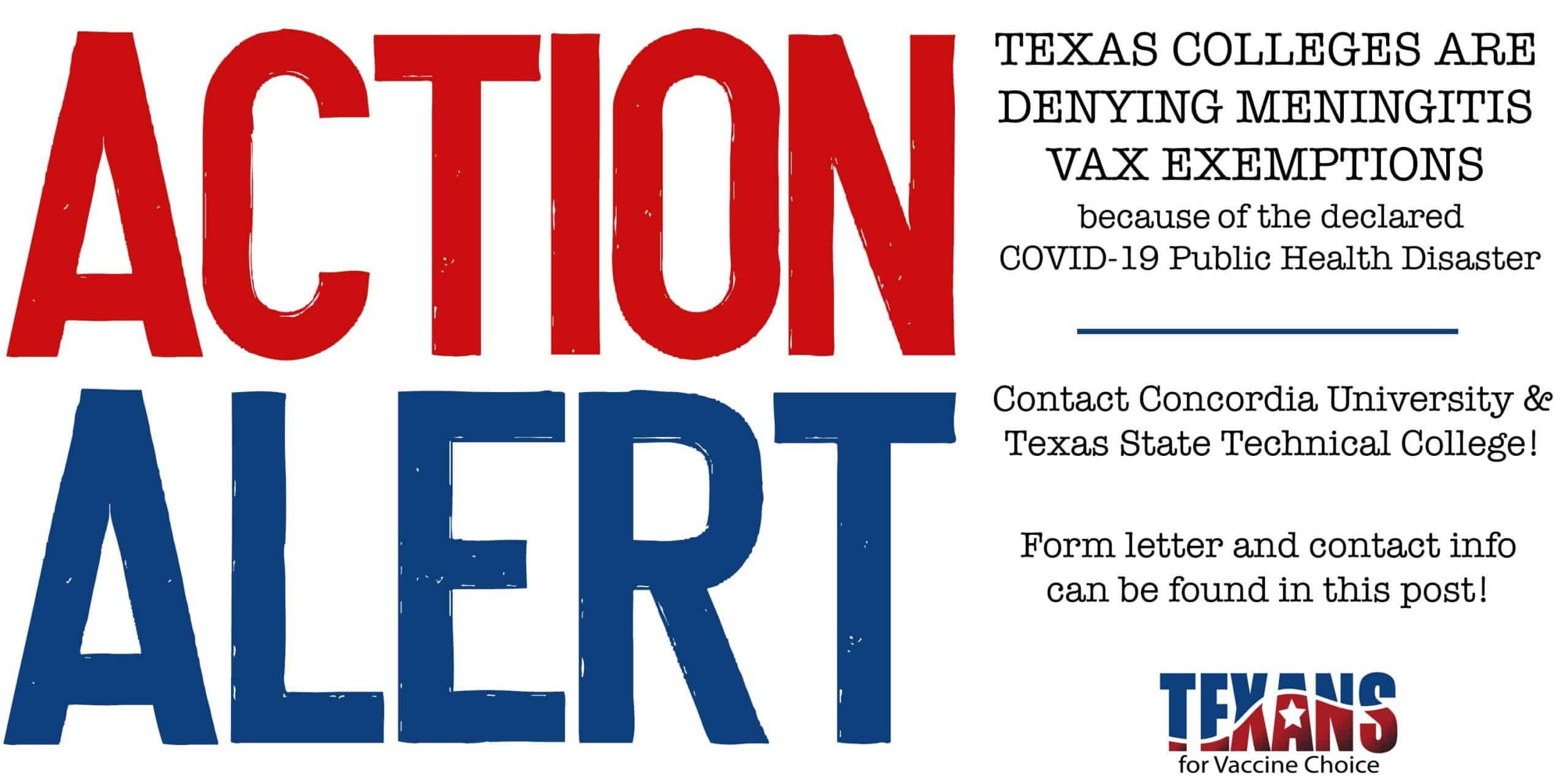BREAKING NEWS: TEXAS COLLEGES ARE DENYING MENINGITIS VACCINE EXEMPTIONS BECAUSE OF THE DECLARED COVID-19 PUBLIC HEALTH DISASTER!