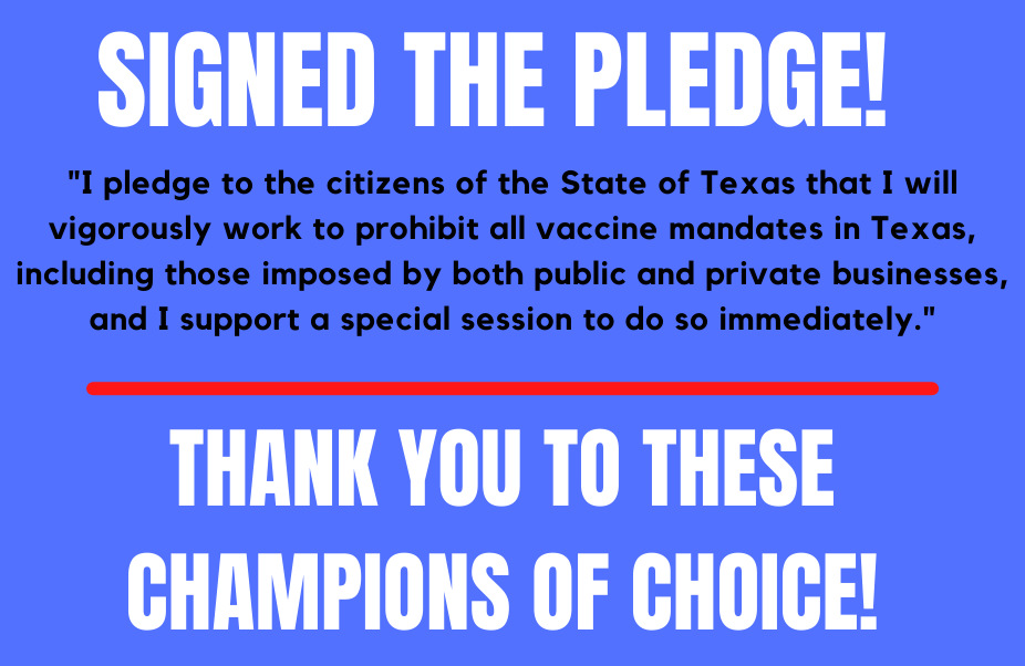 Vaccine Choice Protection Pledge Signers
