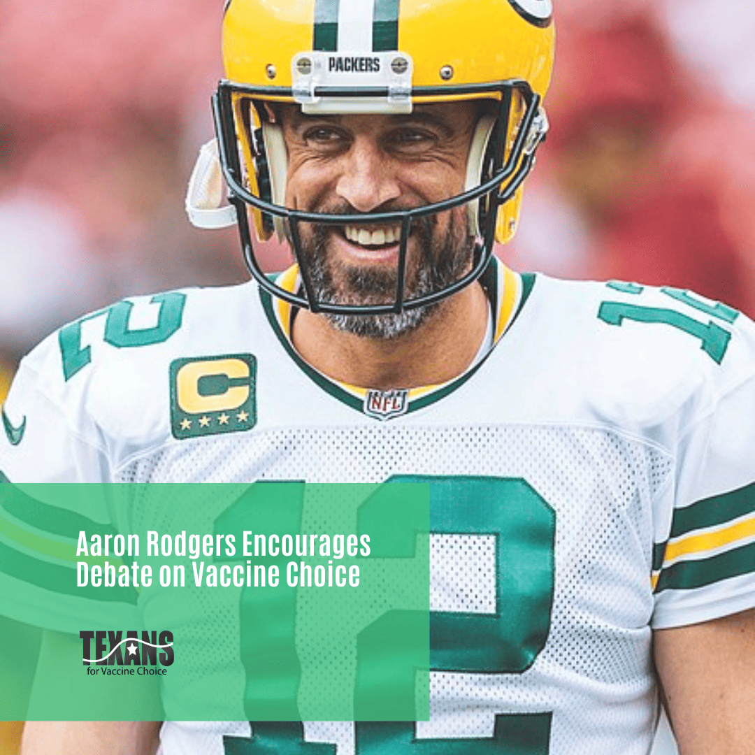 Aaron Rodgers Encourages Debate on Vaccine Choice