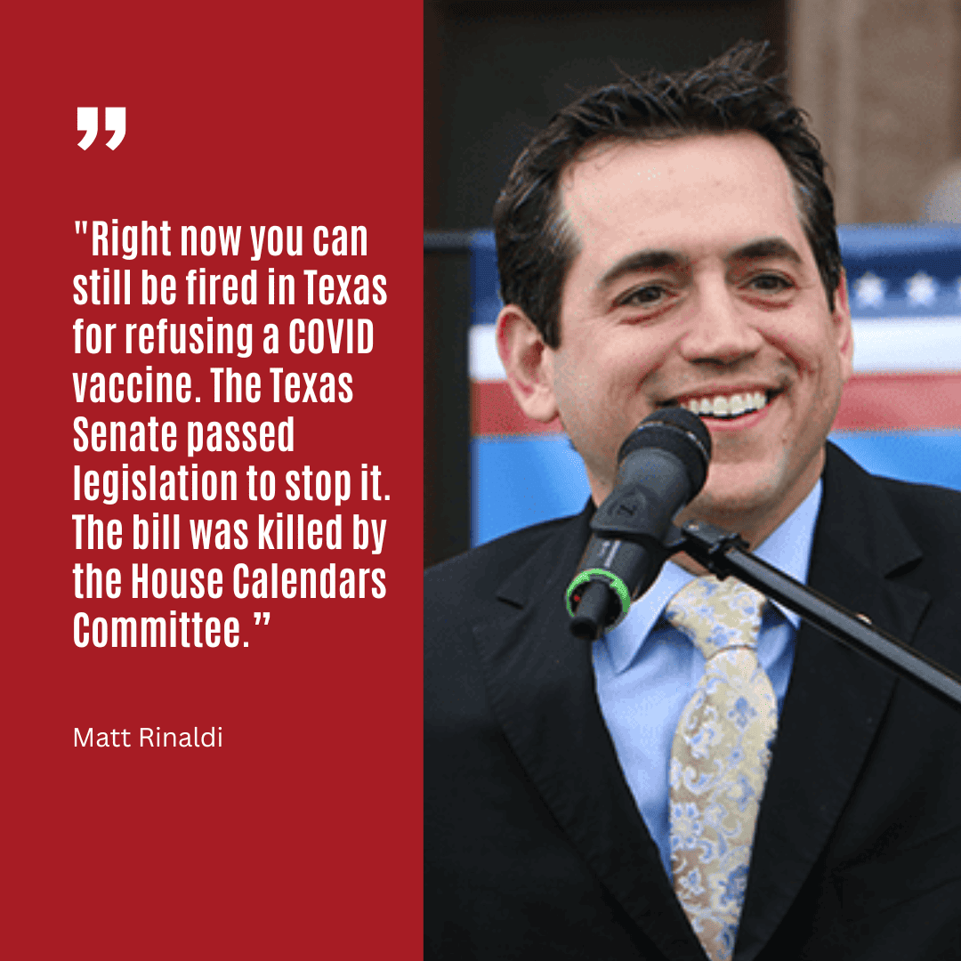 Texas GOP Chairman Matt Rinaldi Weighs in on Vaccine Mandates