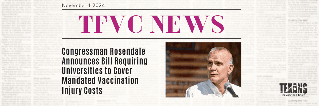 Congressman Rosendale Announces Bill Requiring Universities to Cover Mandated Vaccination Injury Costs